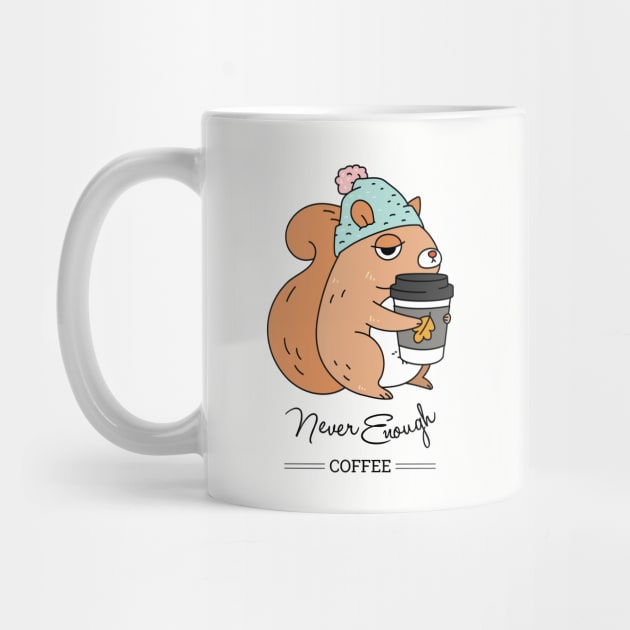 Coffee Addict Squirrel by Noristudio